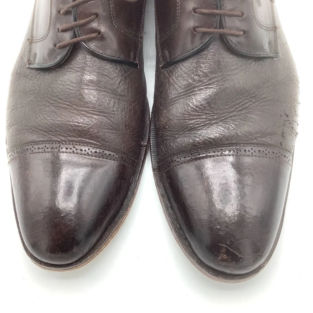 Mezlan‎ Mens Leather Brogue Cap Toe Oxfords Shoe Orbison Espresso Brown S…